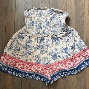 Jessica Simpson Blue and Red Floral Romper